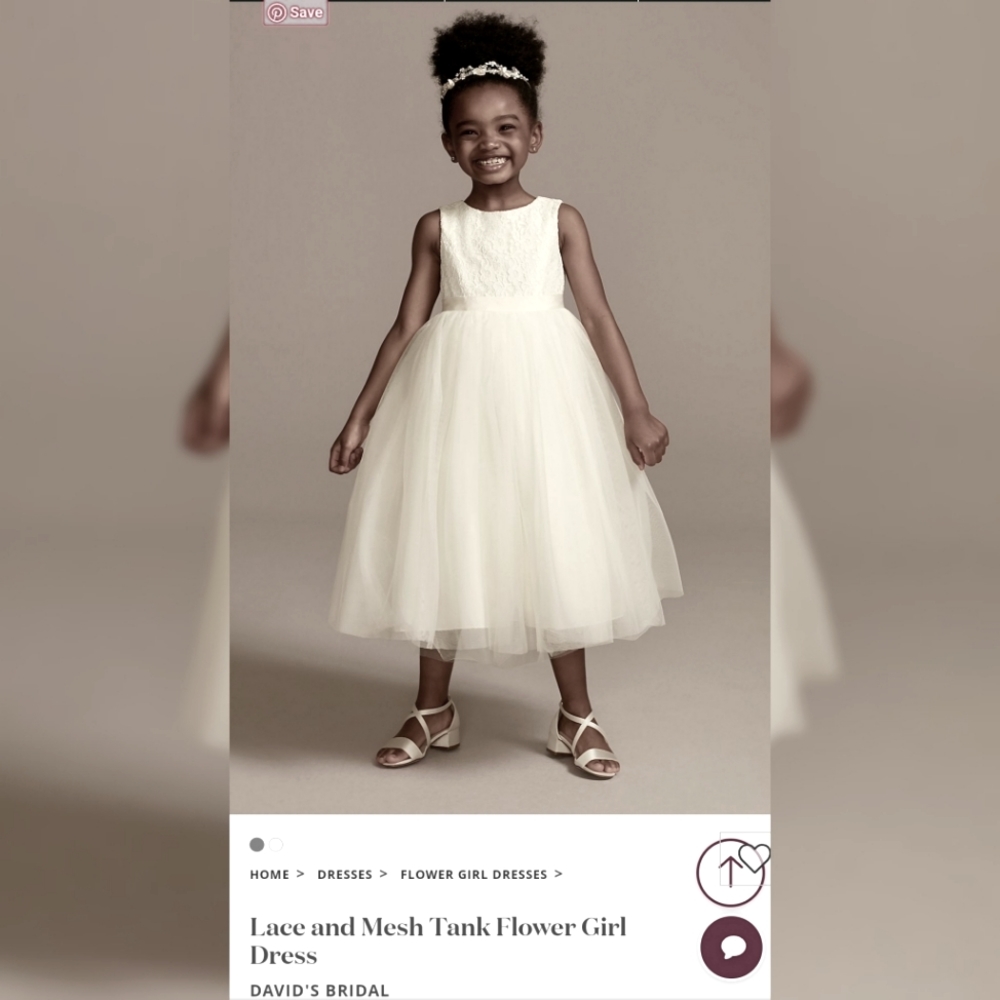 David's Bridal Flower Girl Dress